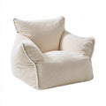 Runder Sitzsack, aus Cordstoff, Farbe: elfenbein