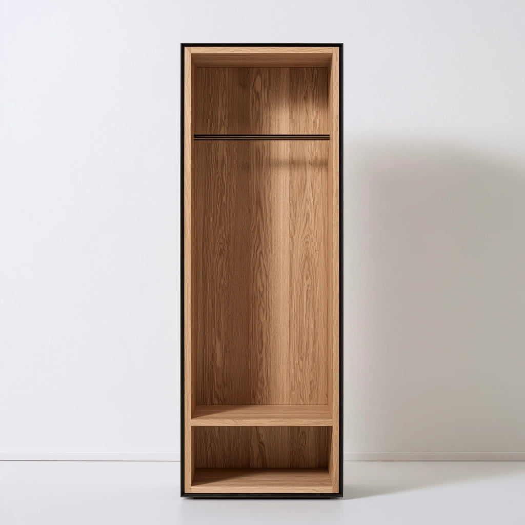 Kleiderschrank, in Eichenoptik, Farbe: hellbraun