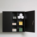 Medizinschrank aus Metall, Farbe: schwarz