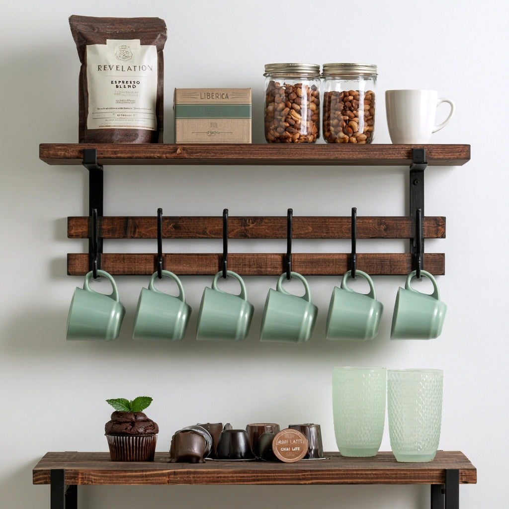 Kaffee- und Teestation, mit klarer Formgebung, Farbe: grau